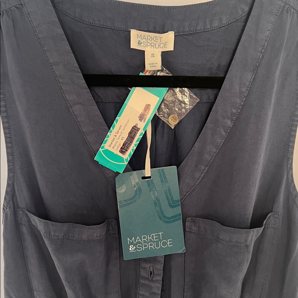 NWT / market & spruce massy tencel jumpsuit - Picture 2 of 2